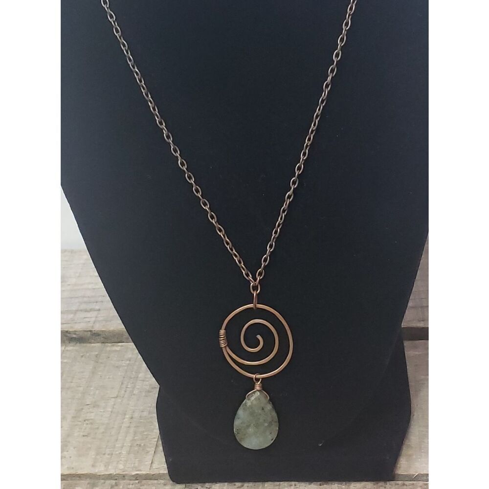 ARTISAN Wire-Wrapped Teardrop Necklace
